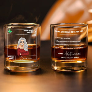 Gift For Besties or Coworkers - Drink One 40ml Dose Per Day - Personalized Wine Glass