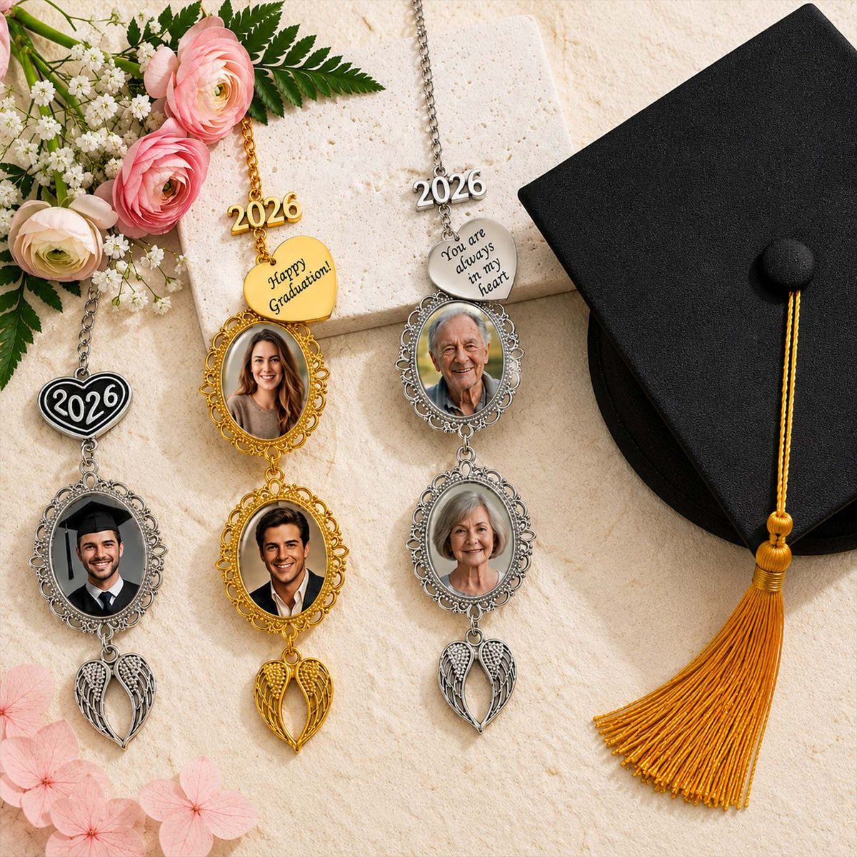 Graduation Pendant - Personalized Photo Necklace,  Custom Graduation Keepsake, Graduate Gift