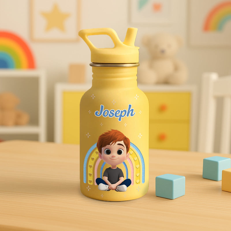 For Kid - Rainbow - Personalized Kids Water Bottle