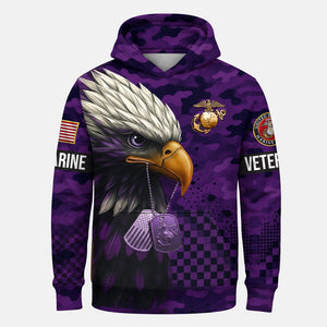 USMC Eagle Veteran Warrior Shirt - Full Print Camouflage