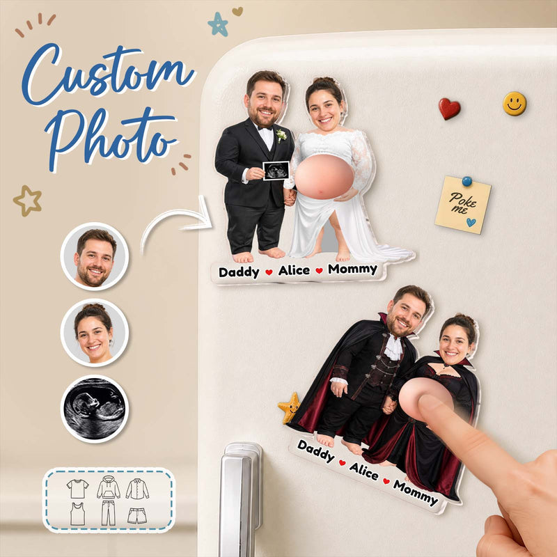 Personalized Pregnant Belly Squishy Toy, Baby Keepsake Gift for Mom & Dad