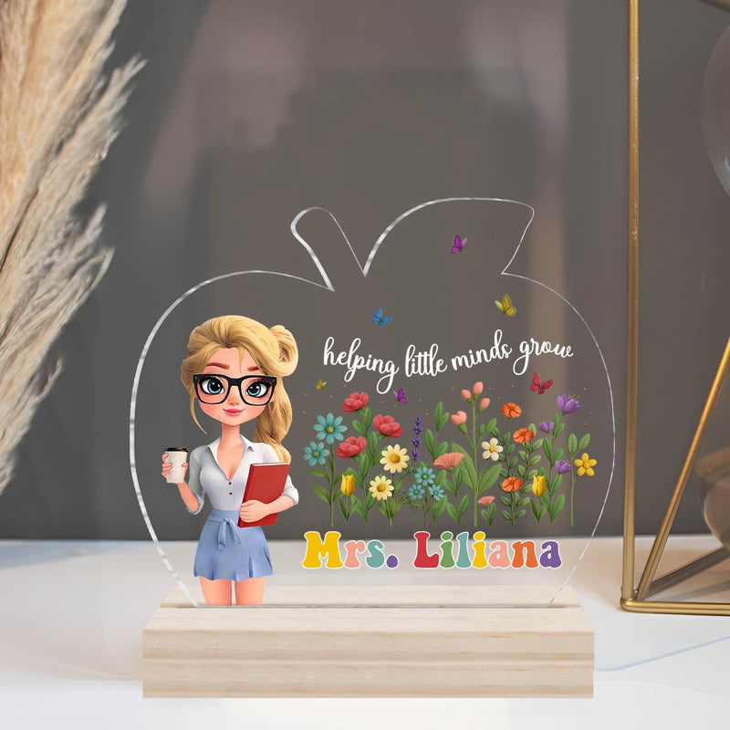 Teach Them, Love Them, Watch Them Grow - Personalized LED Night Light