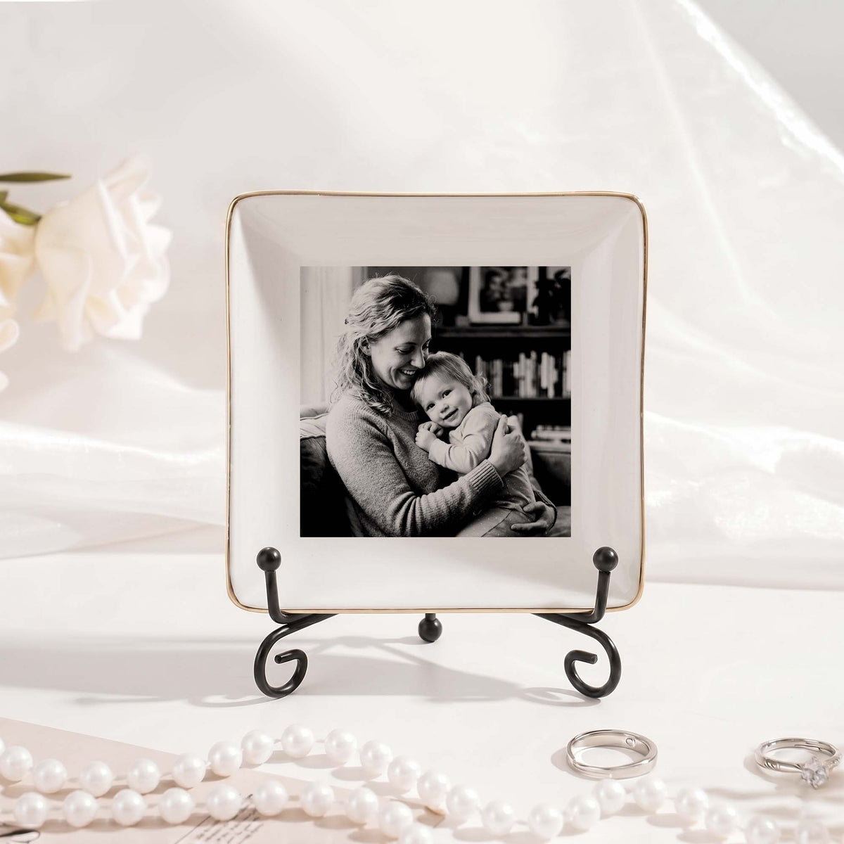 All My Love, Right Here – Personalized Photo Ring Dish for Loved Ones