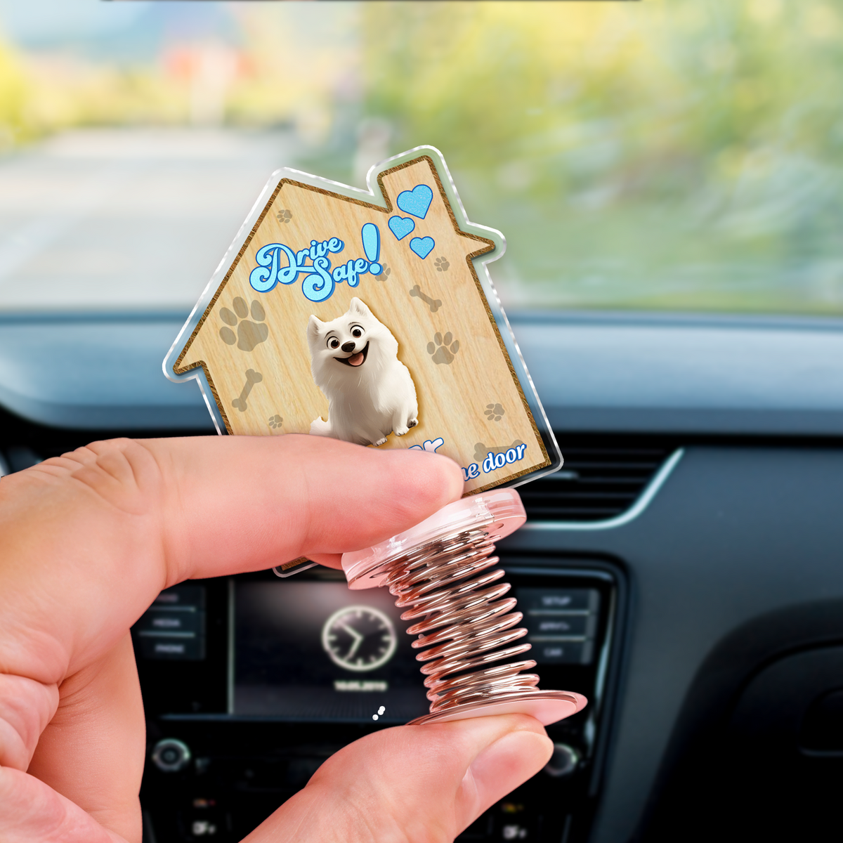 Pet Lover - Drive Safe We're Waiting At The Door - Personalized Shaker Acrylic Standee