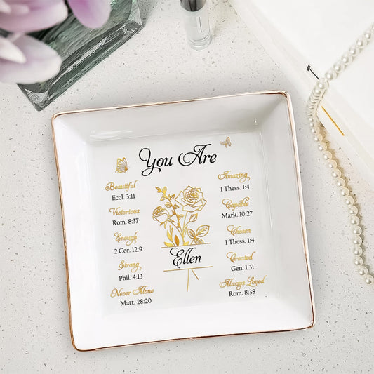 Gifts for Women/ Girls - You Are - Personalized Jewelry Dish