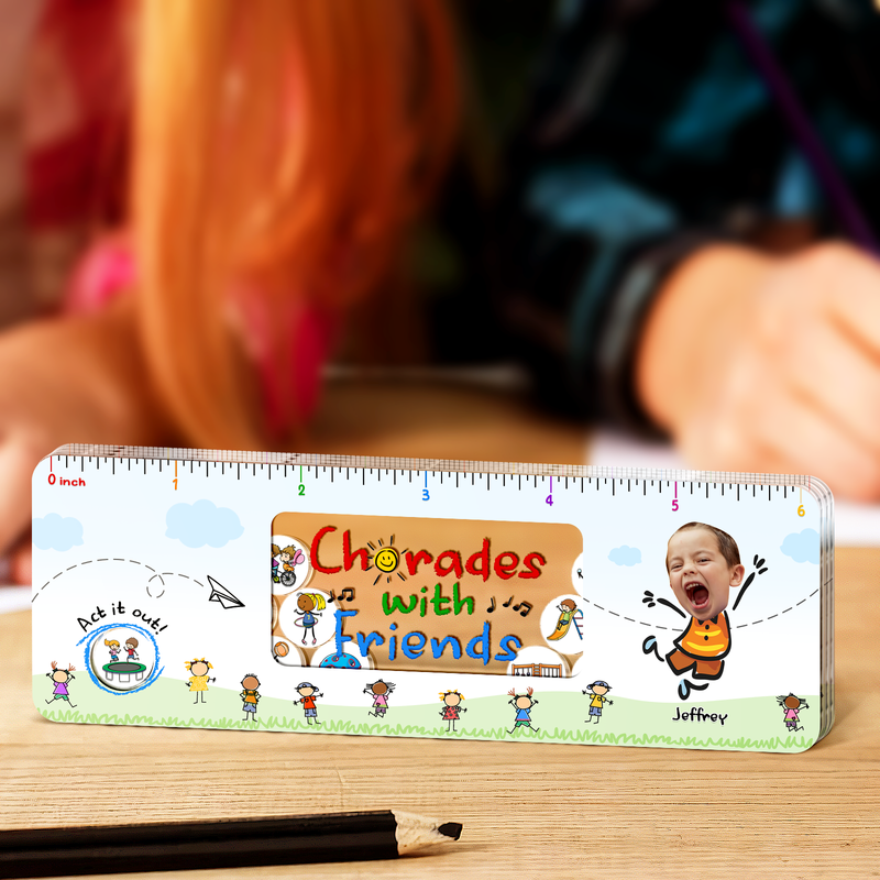 Charades with Friends - Personalized Shaking Ruler - Back to School