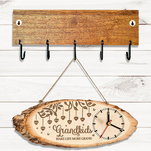 Family - Grandkids- Personalized Wooden Clock