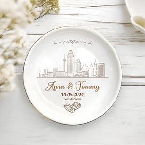 Couple - Our Wedding Day - Personalized Jewelry Dish