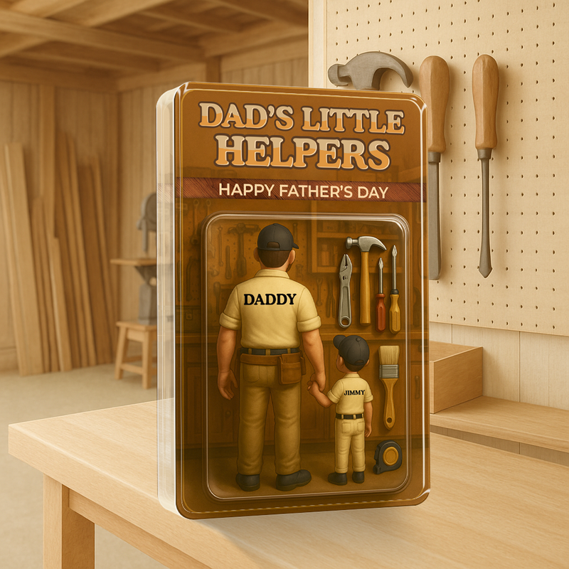 Family - Dad Little's Helper - Personalized Acrylic Plaque