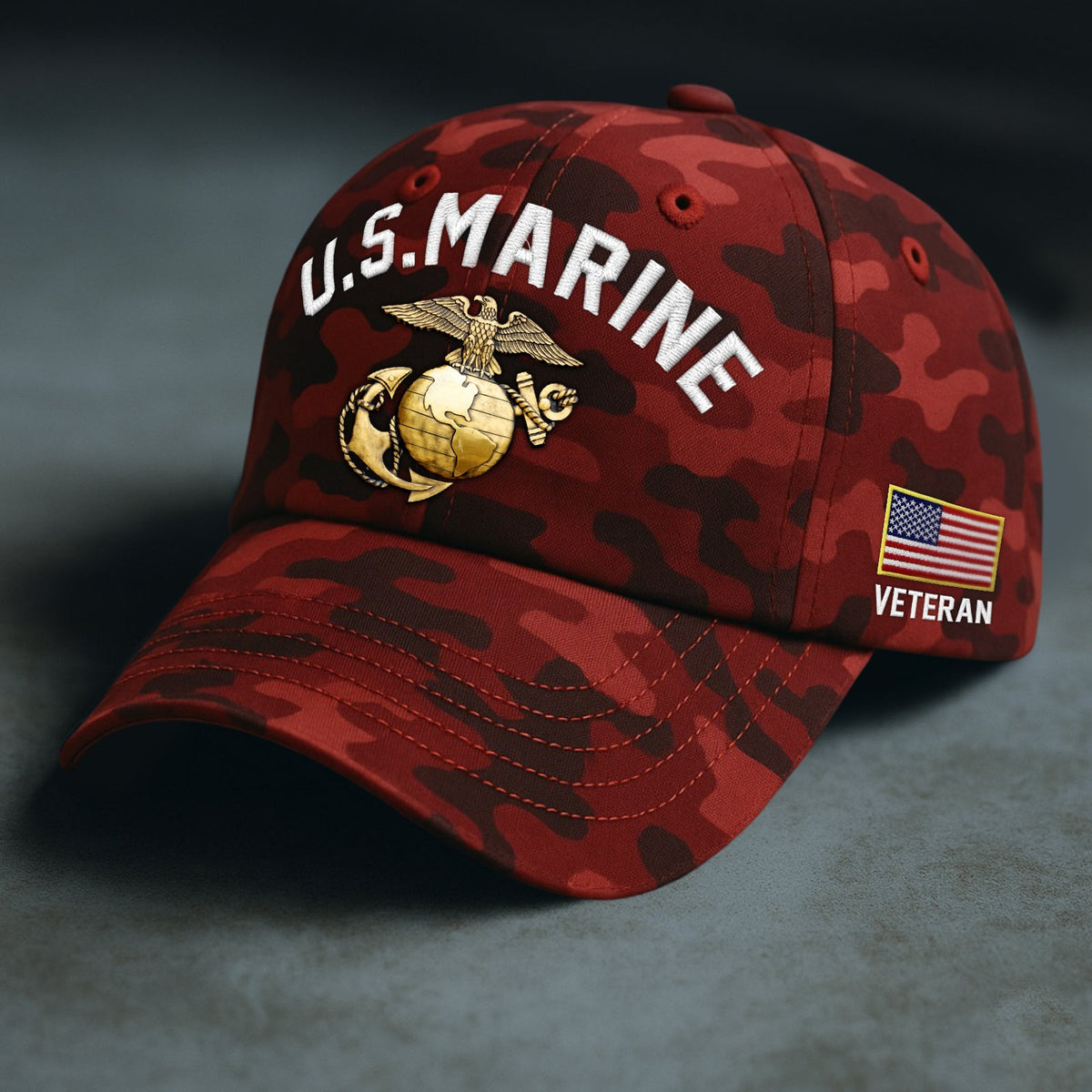 USMC Eagle Veteran Warrior Shirt - Full Print Camouflage