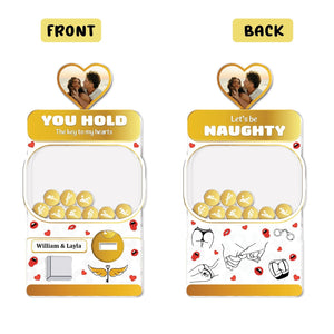 Couple - You Hold The Key To My Heart - Personalized Acrylic Gashapon Machine