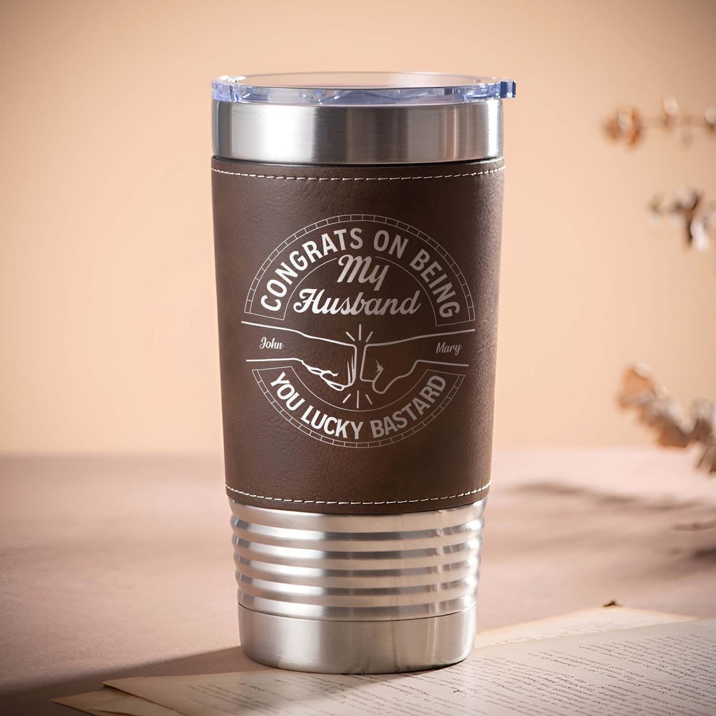 Friends - Congrats On Being My Friend, You Lucky Bastard - Personalized Stainless Steel Tumbler