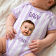 Personalized Striped Pet & Baby Bodysuit – Custom Baby & Pet Portrait, Family Baby Shower Gift