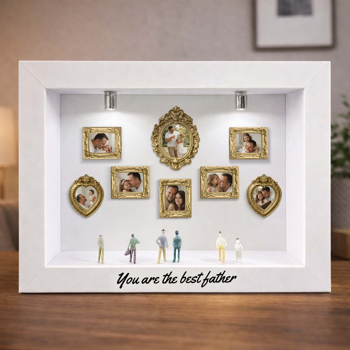 Best Dad Ever – Personalized Mini Museum Box Photo Frame Gift