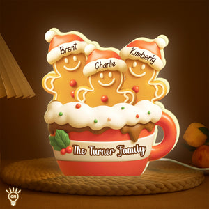 Personalized Gingerbread Christmas Light Box - Cute Holiday Decor For Family