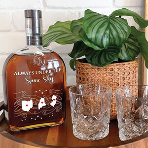 No Matter The Distance – Personalized Whiskey Bottle