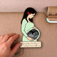 Personalized Drive Safe Car Visor Clip – Custom Baby Ultrasound Gift for Dad