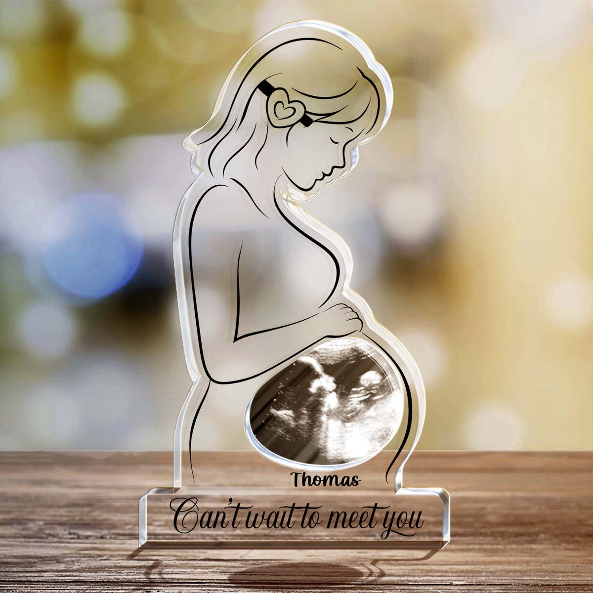 Love at First Sight Personalized Acrylic Puzzle – Pregnancy Gift for Mother