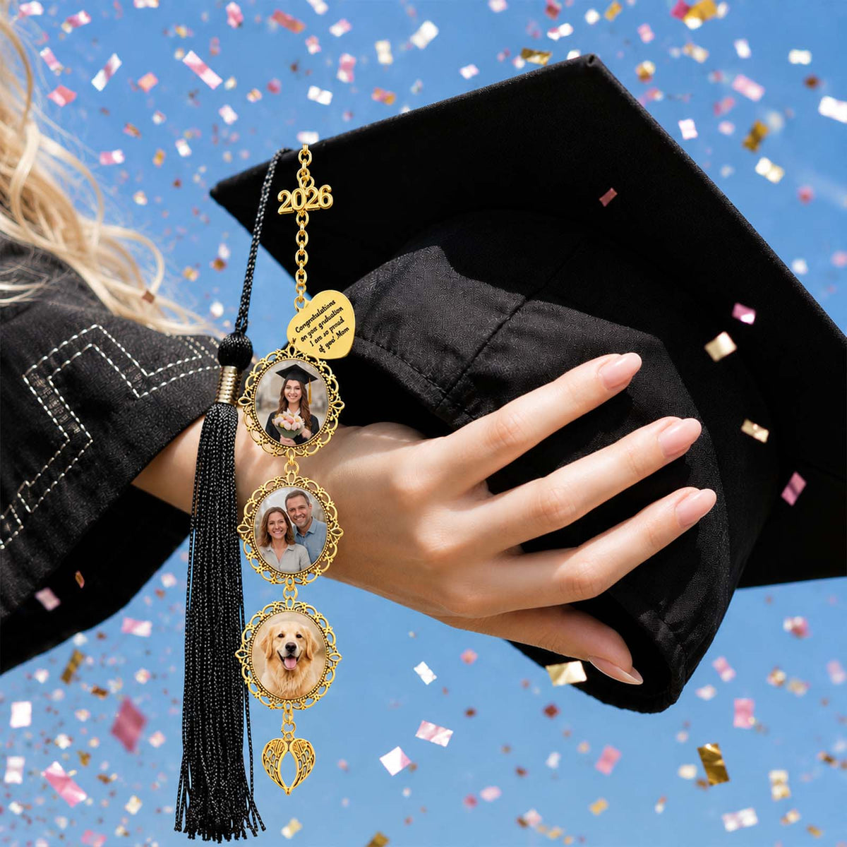 Graduation Pendant - Personalized Photo Necklace,  Custom Graduation Keepsake, Graduate Gift