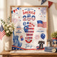 Personalized Baby Footprint Art – America 250 Anniversary Edition, Custom Birth Stats Nursery Decor