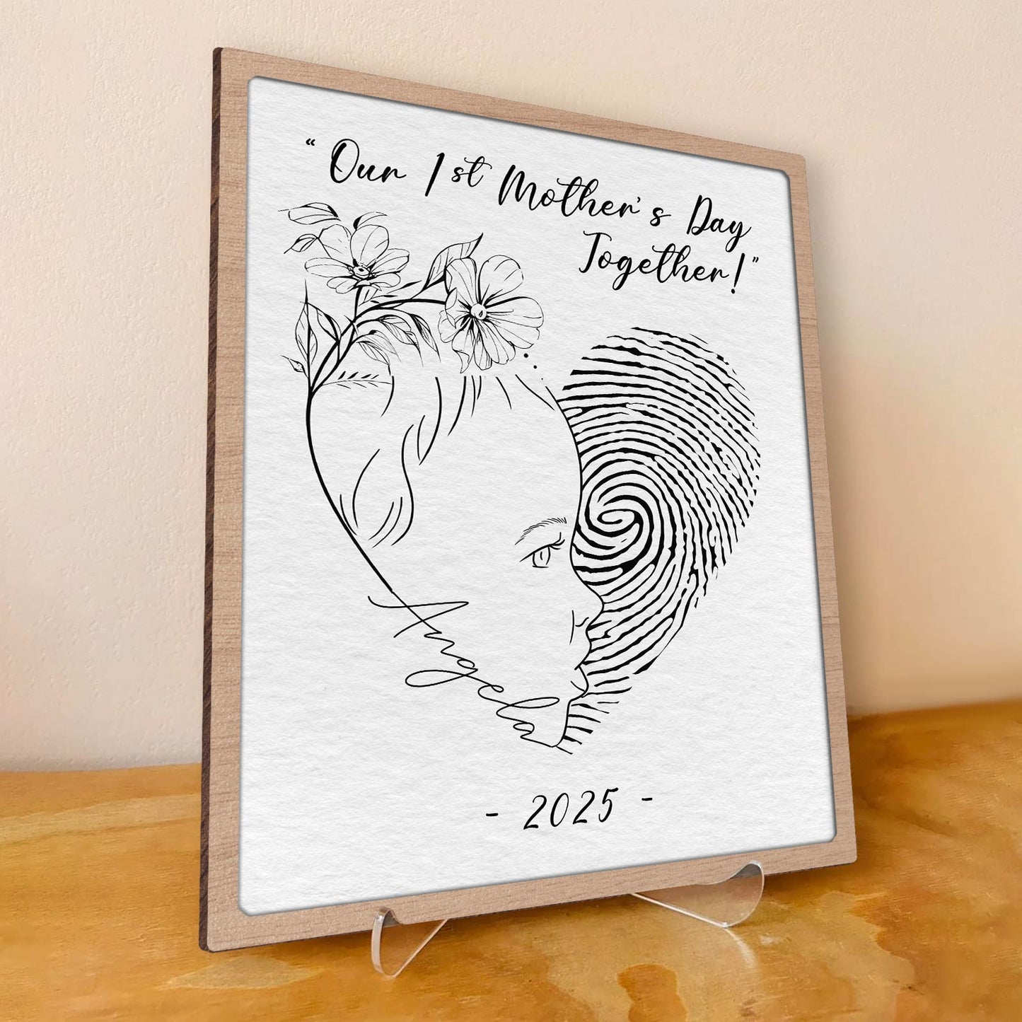 Family - First My Child, Forever My Love - Personalized Wooden Sign