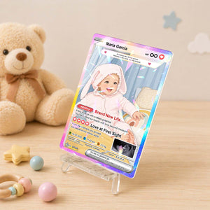 Personalized Baby Acrylic Card – Custom Baby Milestone Card & Keepsake