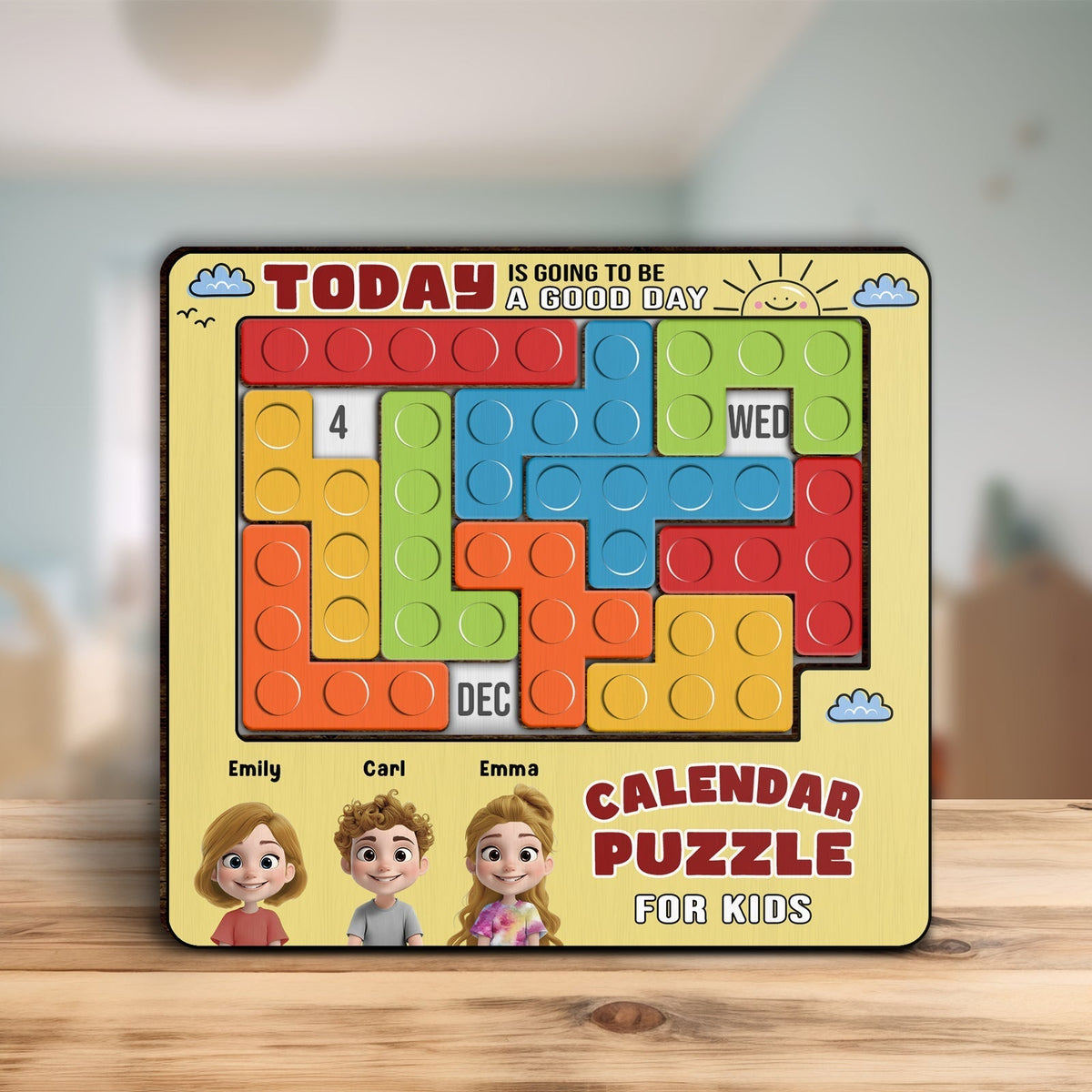 Family - Today Is Going To Be A Good Day - Personalized Sliding Puzzle Calendar