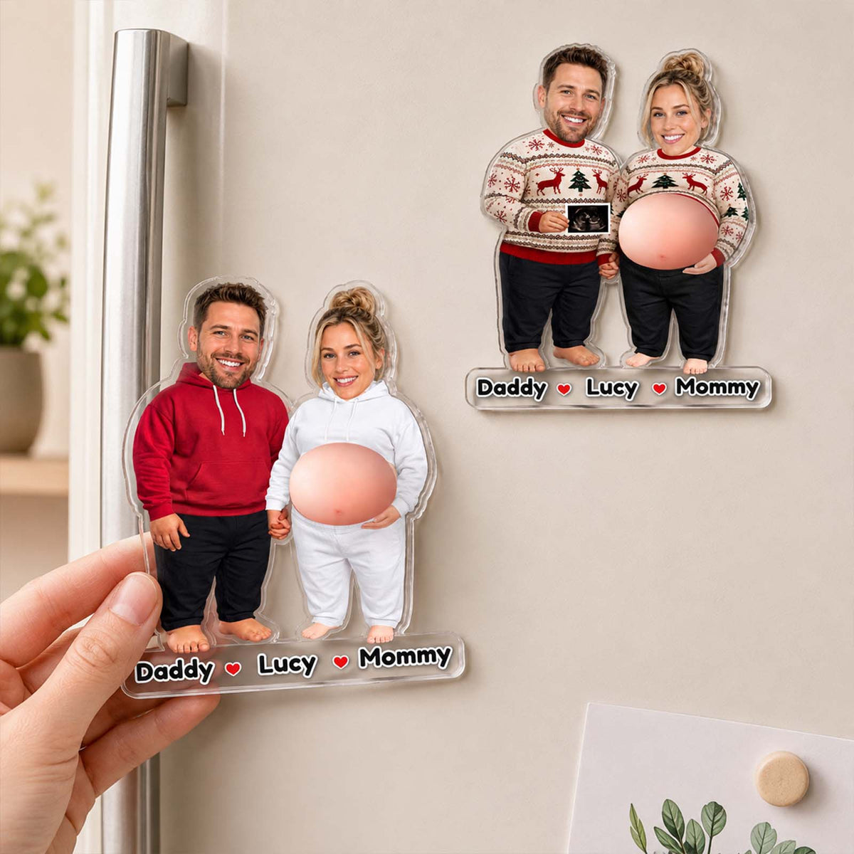Personalized Pregnant Belly Squishy Toy, Baby Keepsake Gift for Mom & Dad