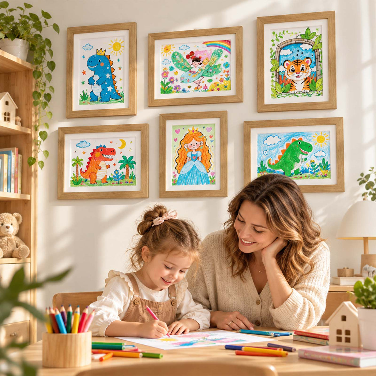 Personalized Kids Art Display Frame – Custom Children’s Artwork Frame, Kids Drawing Keepsake Gift