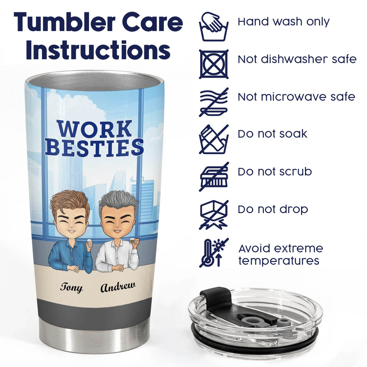 Co-Worker - Work Besties - Personalized Tumbler
