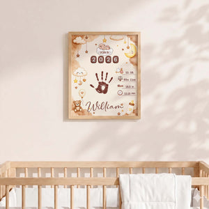 Personalized DIY Baby Footprint Frame – Custom Nursery Keepsake, Baby Footprint Kit, Gift for Mom & Dad
