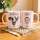 Custom Striped Pet Mug – Personalized Pet & Baby Photo Mug, Family Coffee Mug Gift