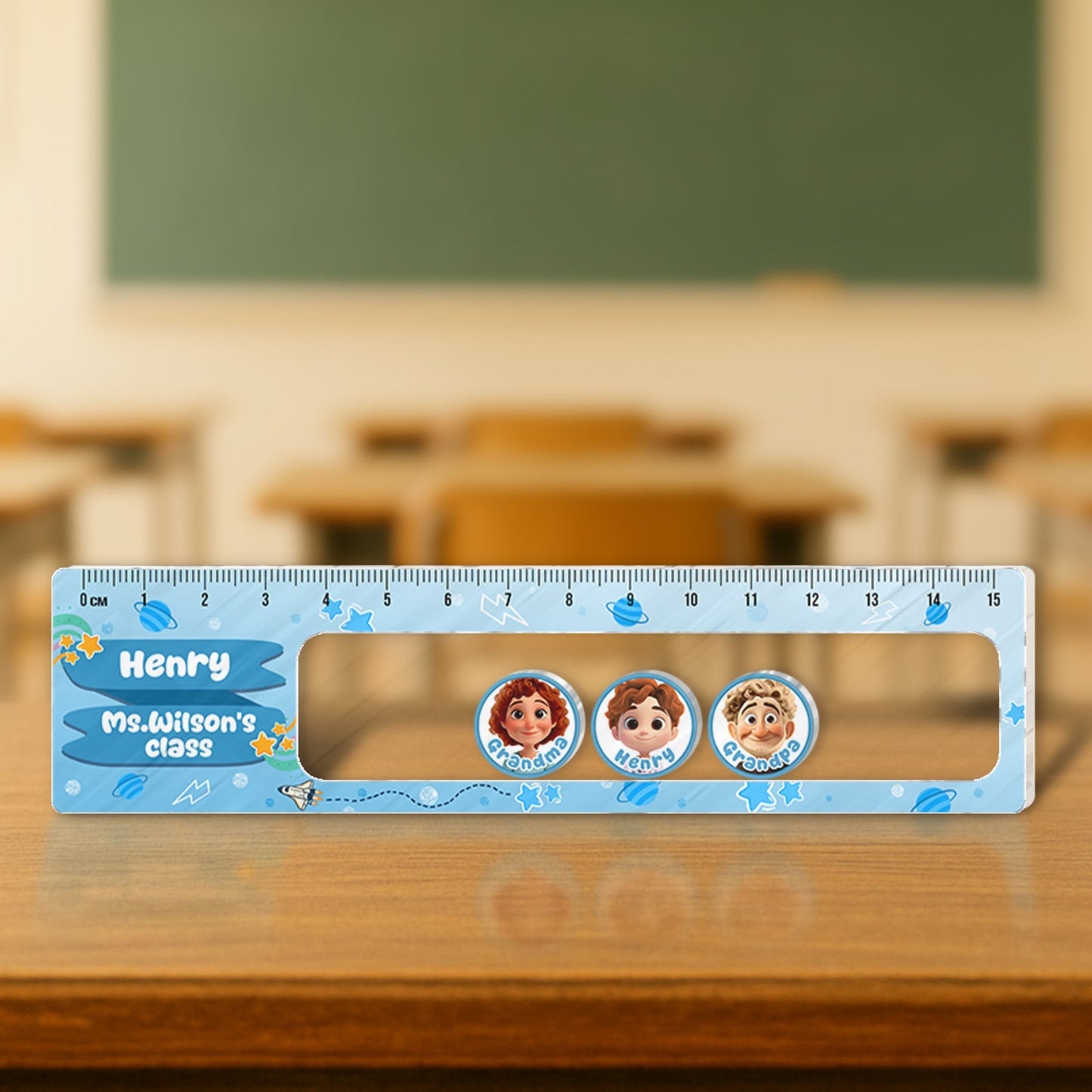 Family - Back To School - Personalized Shaking Charm Ruler