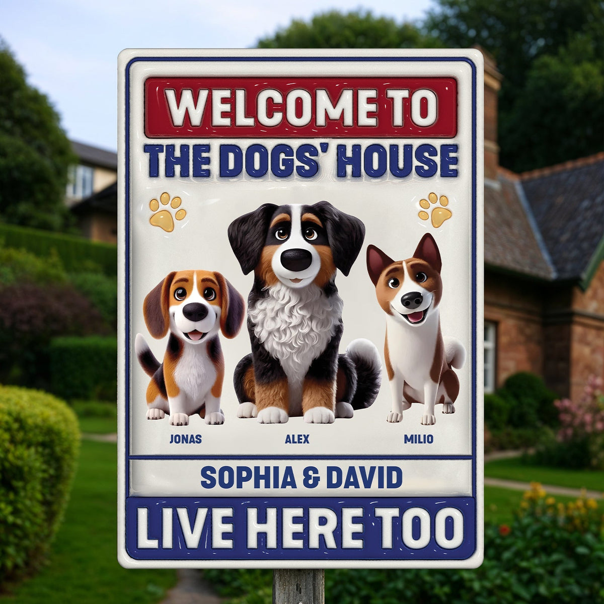 Pet Lovers - Welcome To - Personalized Metal Sign