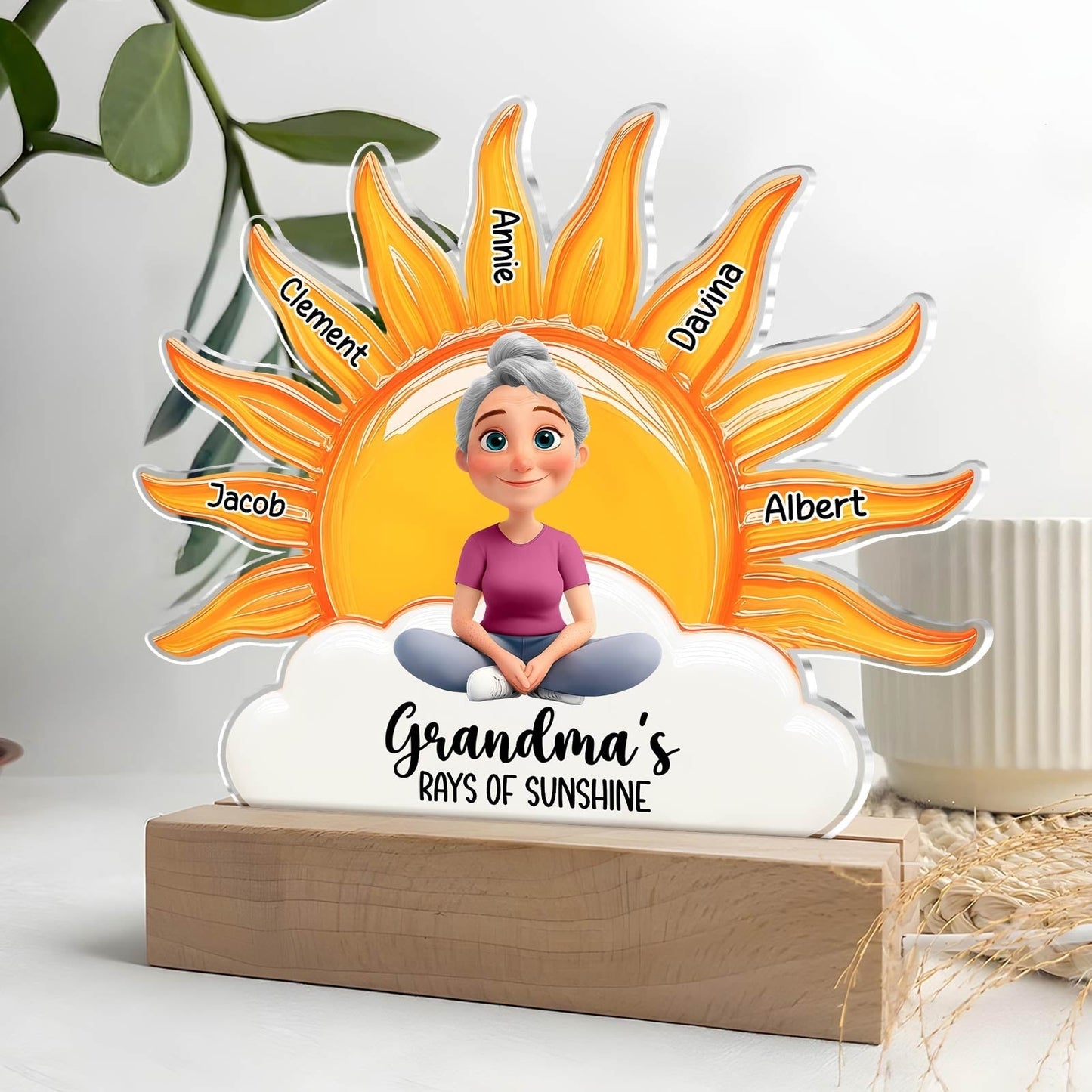 Family - Whose Rays Of Sunshine - Personalized Led Night Light