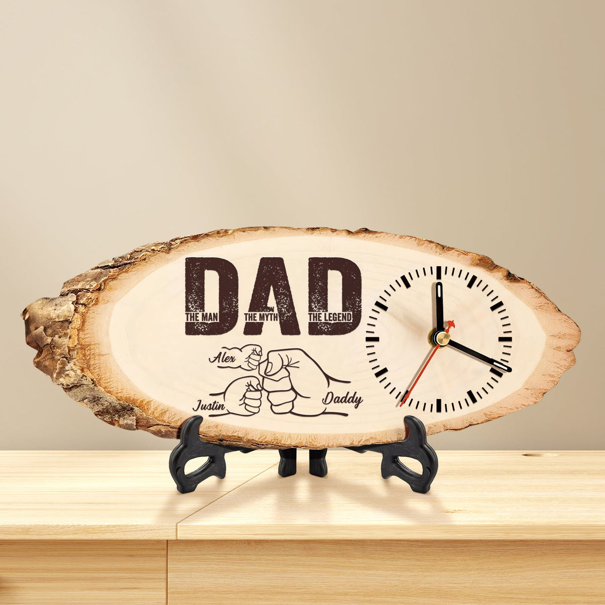 Gifts for Dad - Personalized Wooden Clock