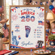 DIY Baby Footprint Art – America 250 Anniversary Edition, Personalized Birth Details Keepsake, Nursery Decor Gift for Mom & Dad