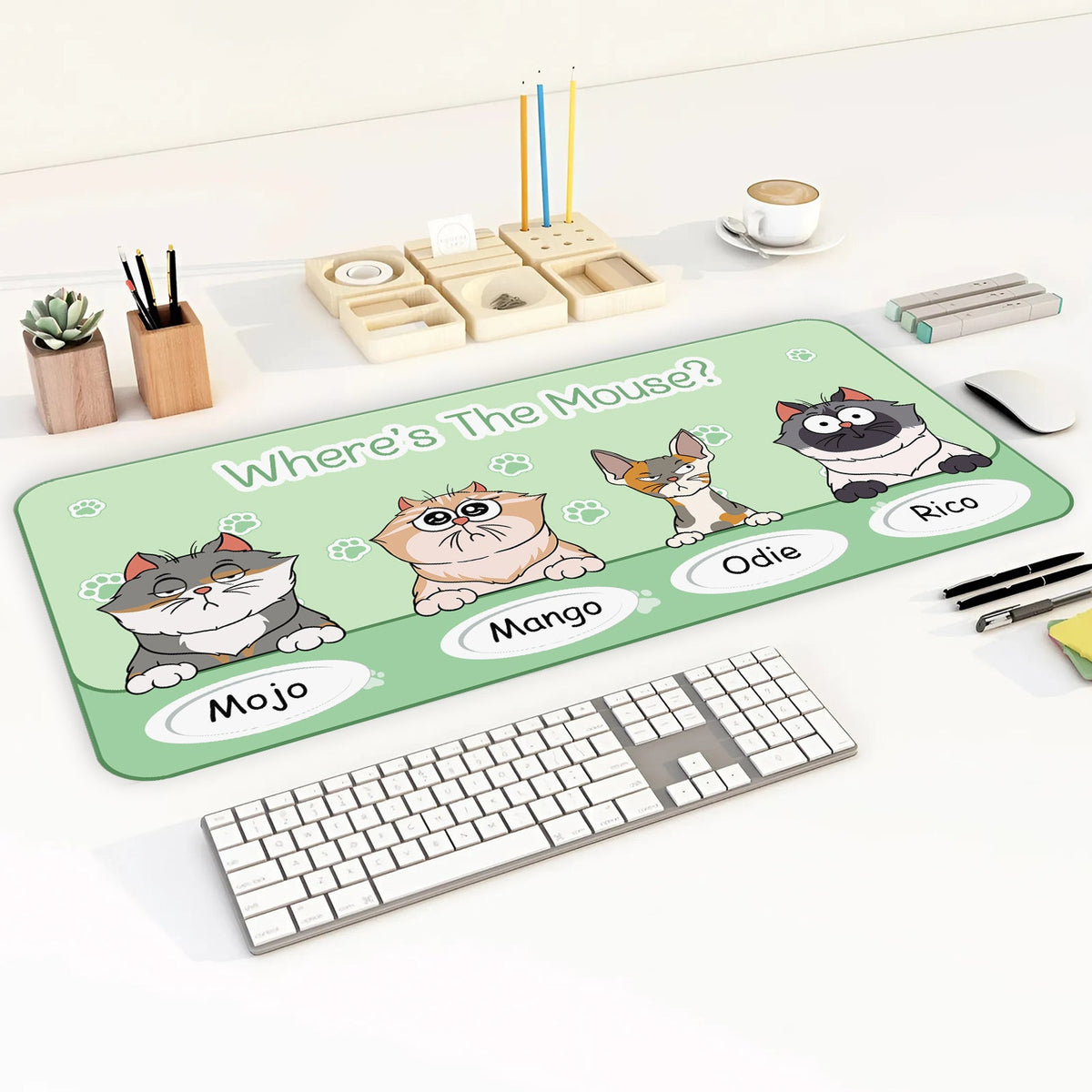 Amateur d’animaux - Où est la souris ? - Tapis de souris personnalisé