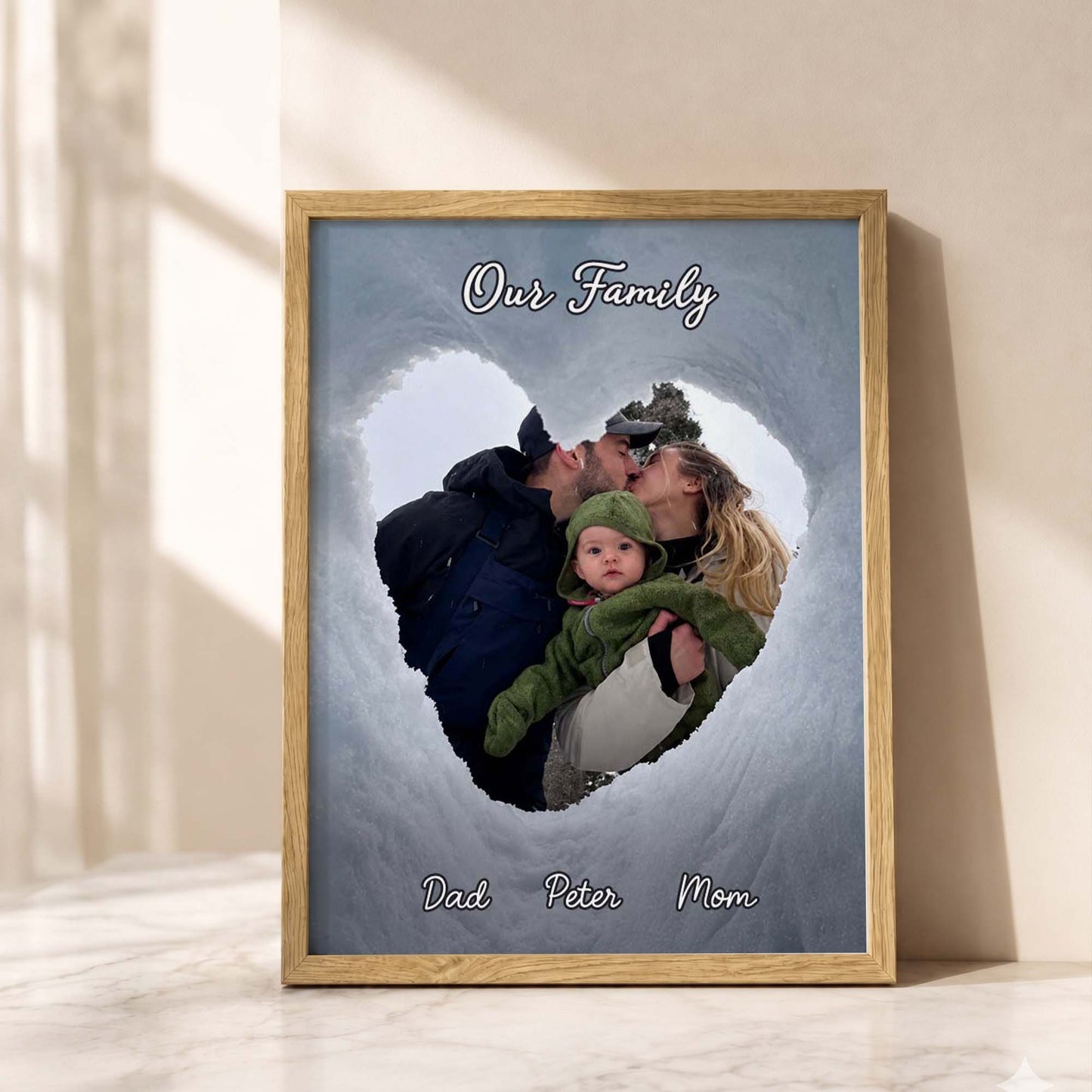 Personalized Heart Frame – Custom Photo Gift for Family, Couples & Parents