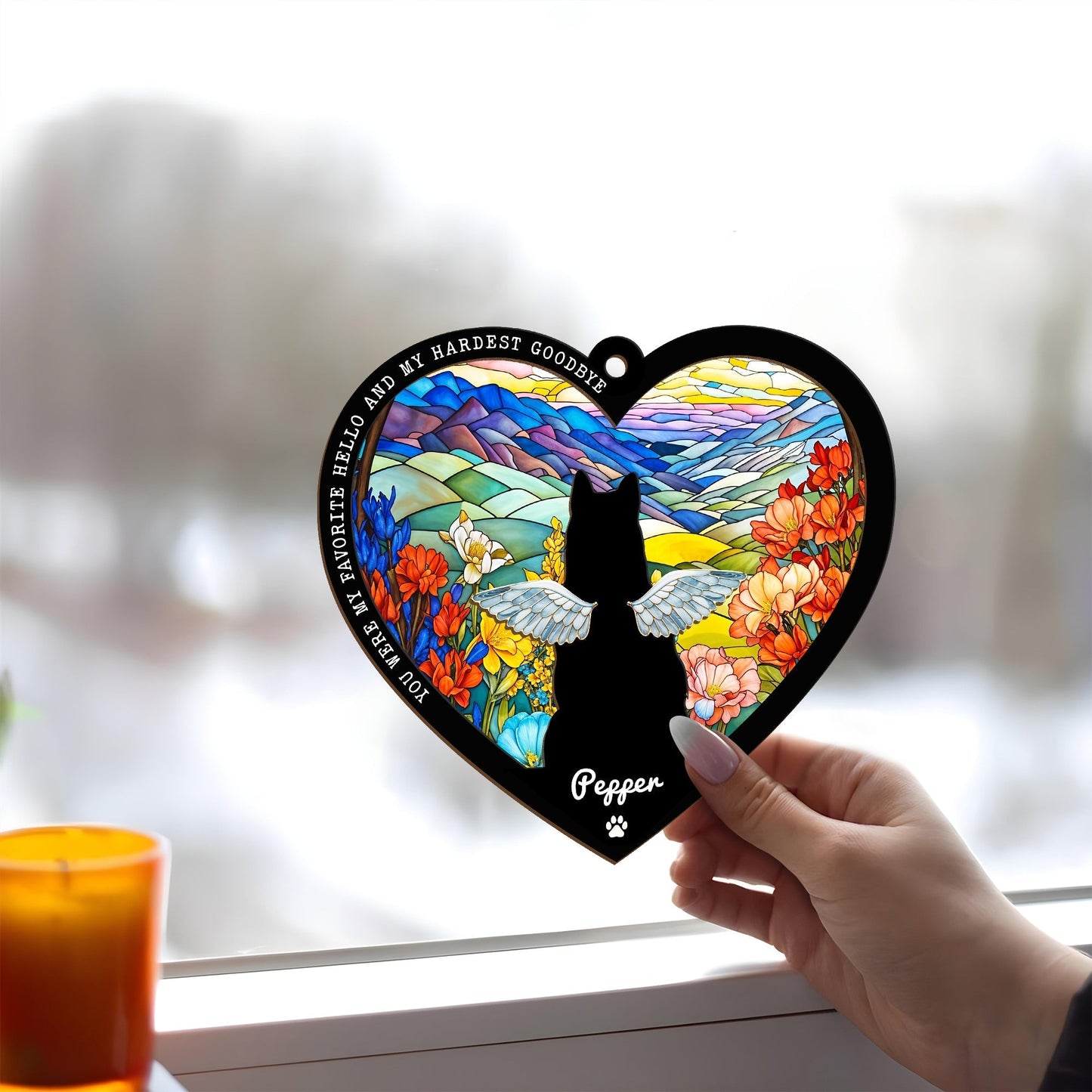 Pet Lover - Memorial Suncatcher - Personalized 2-Layered  Ornament