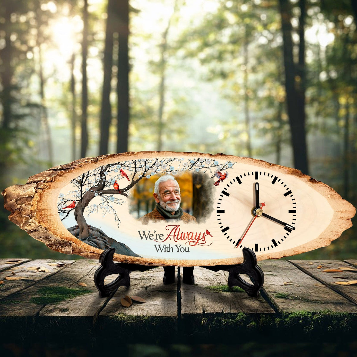 Family - I'm Always With You - Personalized Wooden Clock