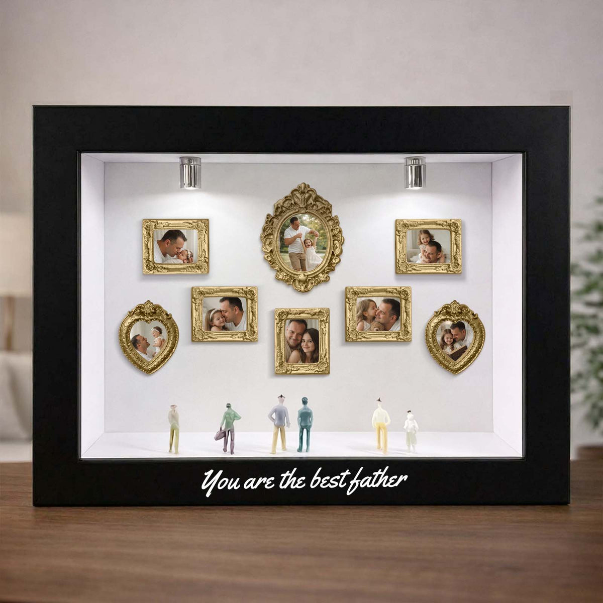 Best Dad Ever – Personalized Mini Museum Box Photo Frame Gift