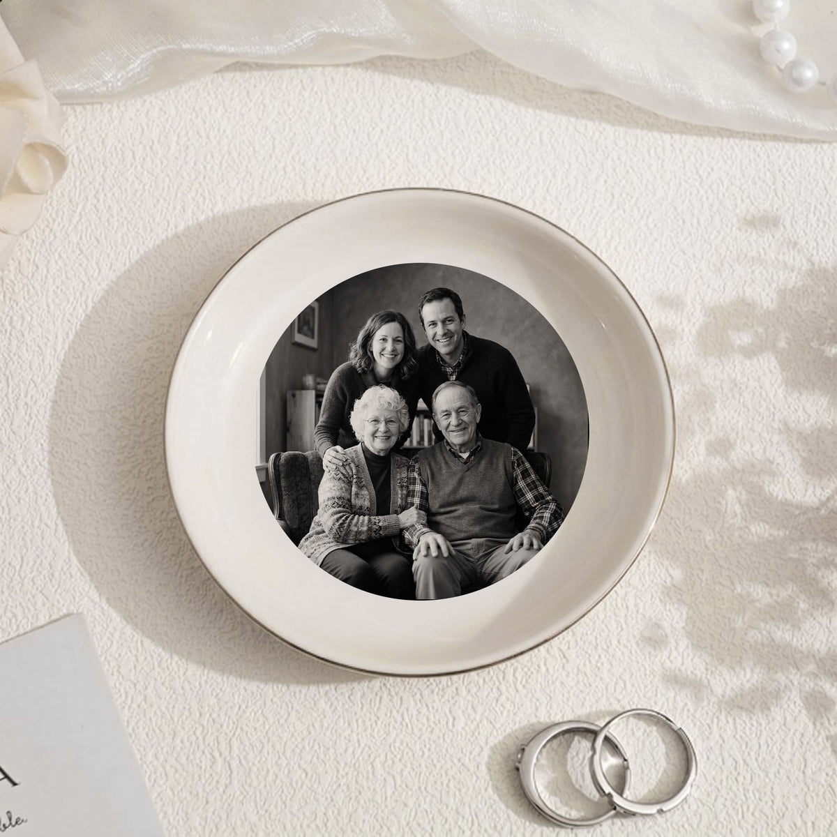 All My Love, Right Here – Personalized Photo Ring Dish for Loved Ones