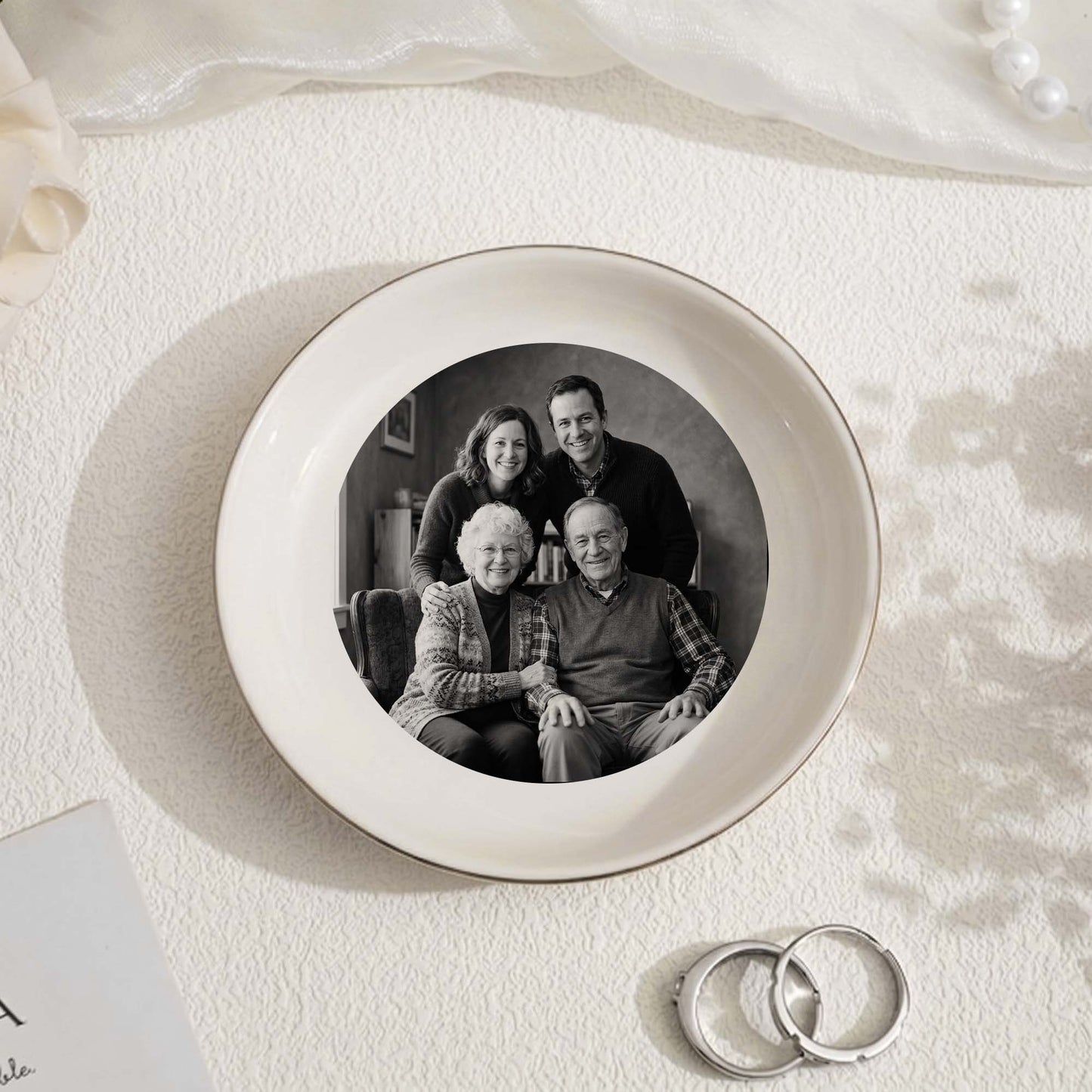All My Love, Right Here – Personalized Photo Ring Dish for Loved Ones
