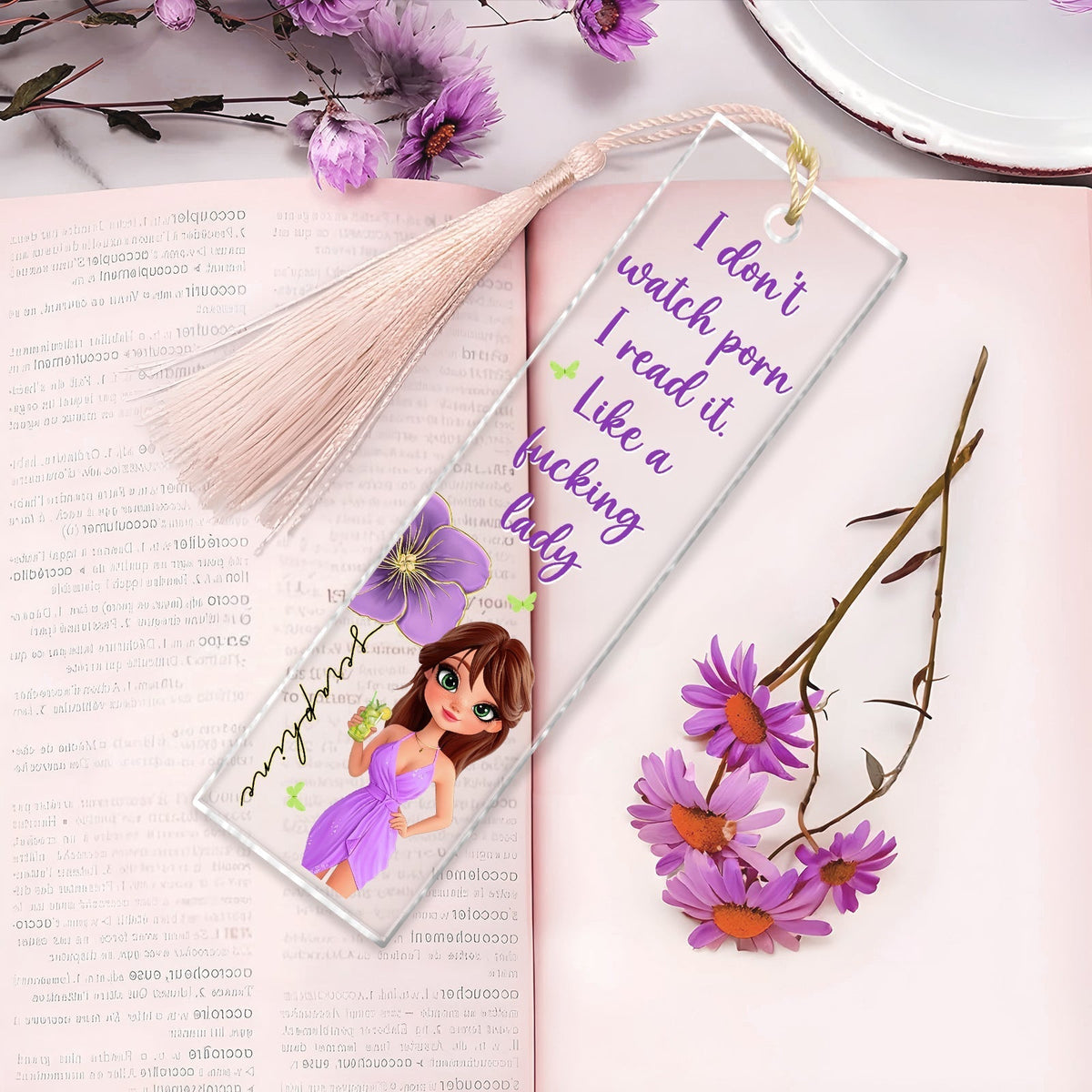 Book Lovers - I Don't Watch Porn I Read It - Personalized Acrylic Bookmark