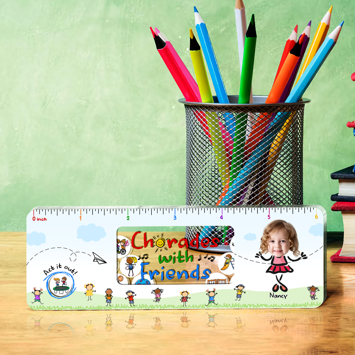 Charades with Friends - Personalized Shaking Ruler - Back to School