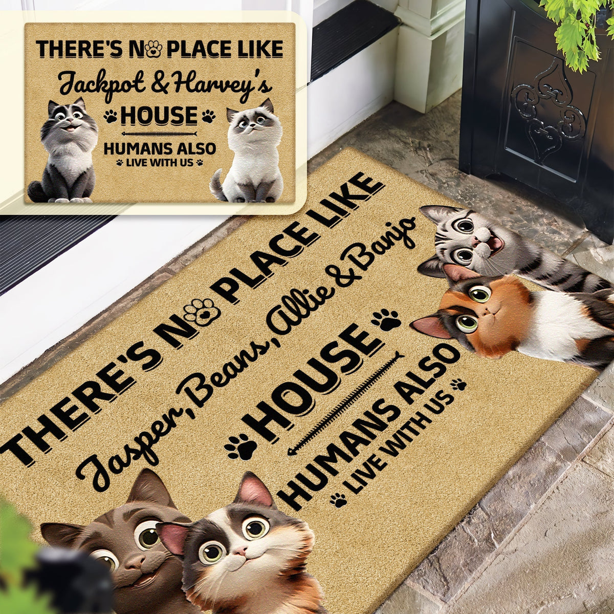 Pet Lover - Humans Also Live With Us - Personalized Pet Doormat