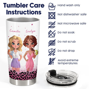 Besties - Because Of You I Laugh A Little Harder - Personalized Tumbler