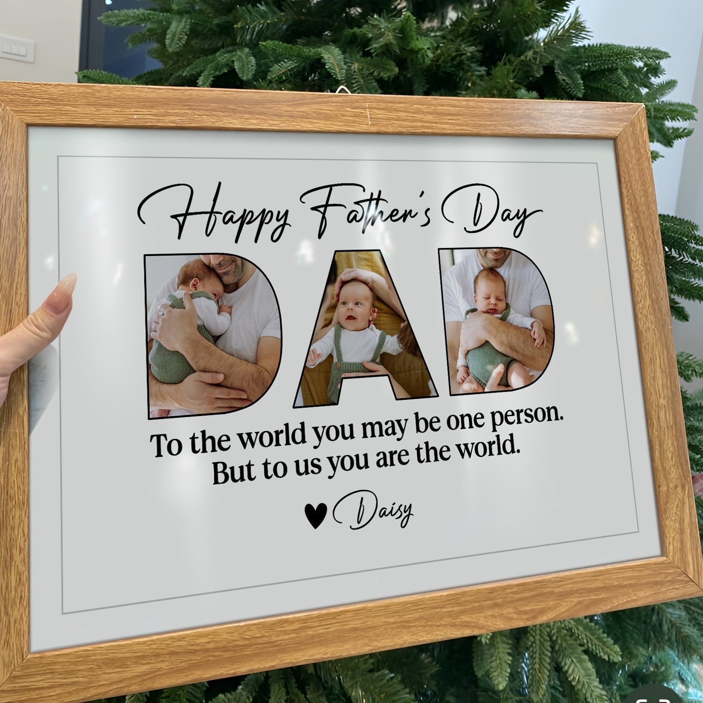 Father - Upload Photo Happy Father's Day - Personalized Poster