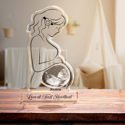 Love at First Sight Personalized Acrylic Puzzle – Pregnancy Gift for Mother